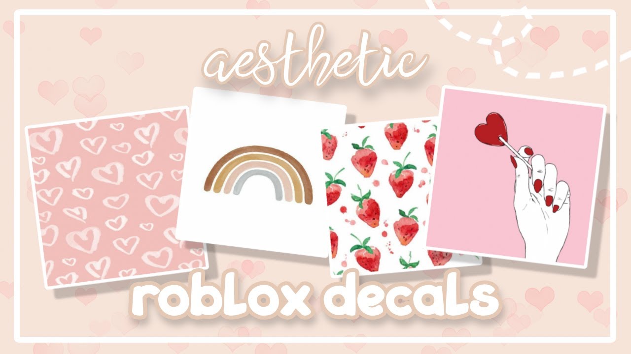 15 Aesthetic Roblox Bloxburg Decal Codes (Preppy Pink) 