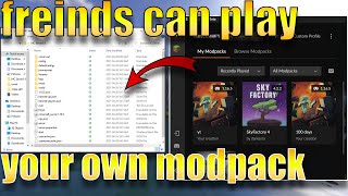 How To Share & Play Your Custom Minecraft ModPack With your Freinds!!