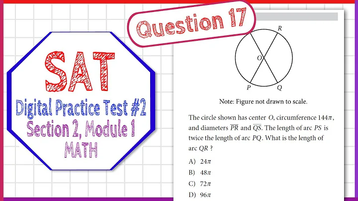 Question 17 from SAT Digital Practice Test 2, Section 2, Module 1 (MATH)