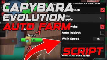 Capybara Evolution Script Auto Farm, Auto Upgrade & Buy Pets - Roblox 2025