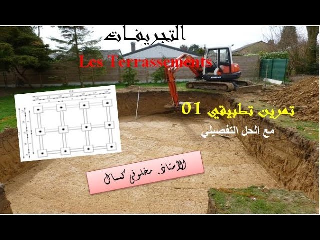 التجريفات   حل تفصيلي لتمرين تطبيقيTerrassement -Resoudre exo