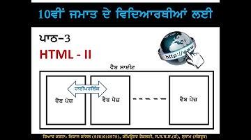 PSEB | 10th Class | Chapter 3rd - HTML 2 (For Self Explanation By Teacher)