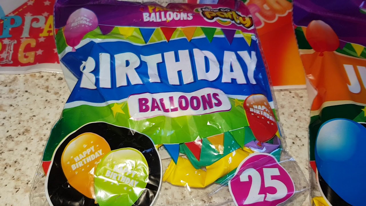 Chairty shop Poundland haul birthday party accessories on a budget
