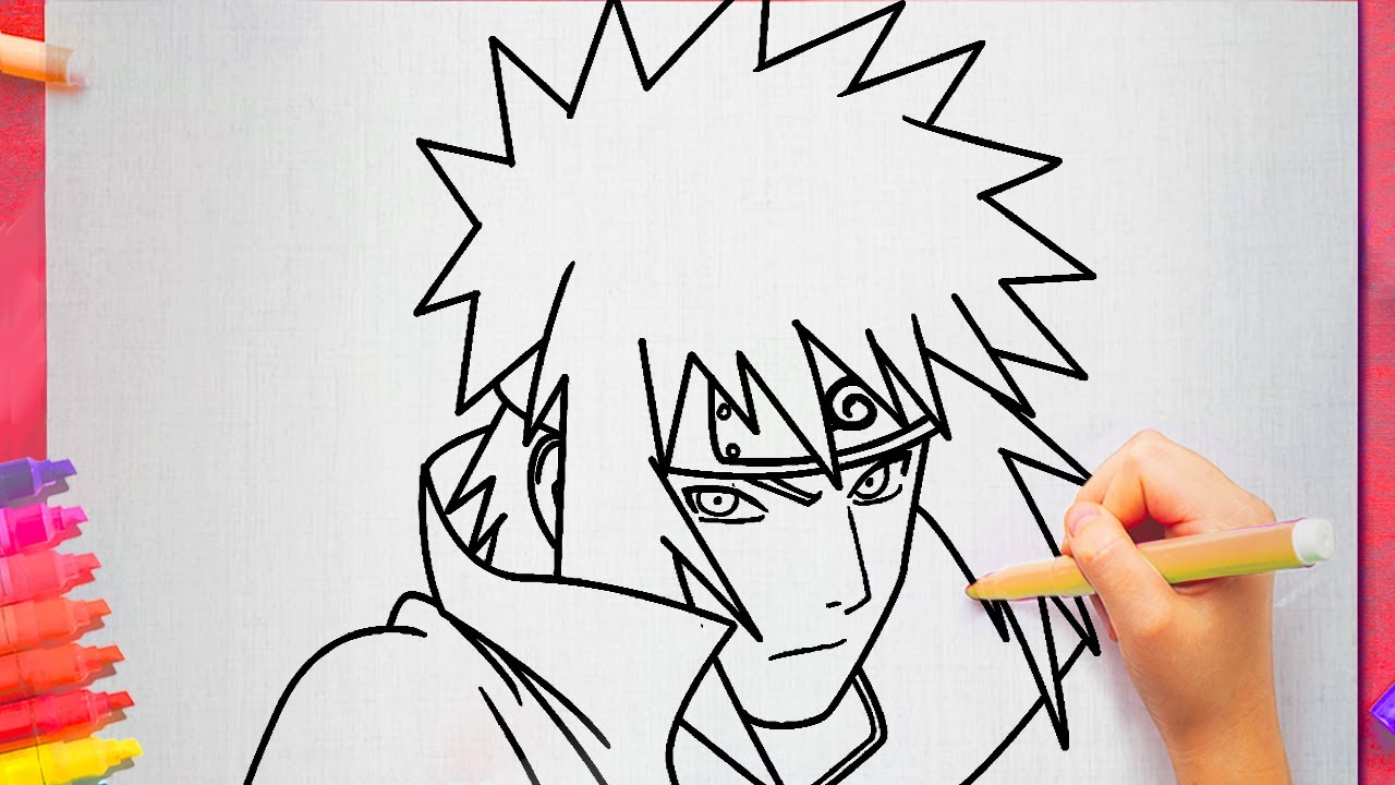 HOW TO DRAW MINATO NAMIKAZE FROM NARUTO /// COMO DESENHAR O MINATO DE  NARUTO 