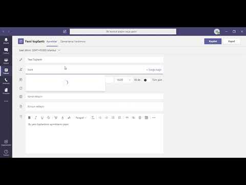 Microsoft Teams Yeni Toplantı Oluşturma