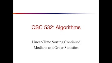 12-1 Review of linear time sorting, bucket sort