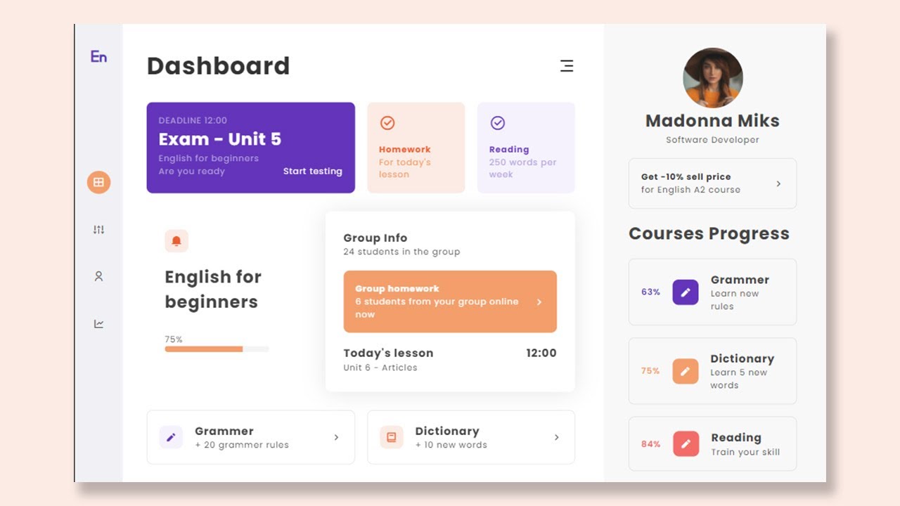 Responsive Admin Dashboard using HTML and CSS - YouTube