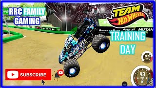TEAM HOT WHEELS Monster Truck BeamNG Drive Training Day 2 WHEEL & FREESTYLE With RRC Family Gaming!