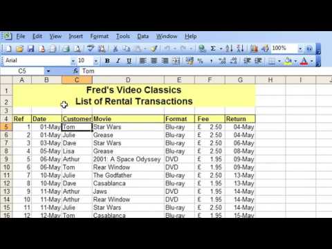 Microsoft Excel Tutorial for Beginners #26   Database Pt 2   Freeze & Split Table Navigation