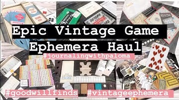 Epic Vintage Games from Goodwill Haul & Look Through | Vintage Ephemera | Junk Journal Supplies
