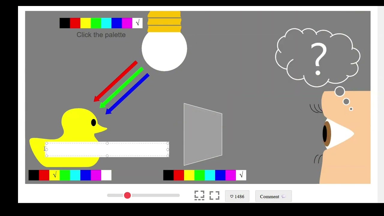 7.sınıf Cisimler Beyaz ve Farklı Işık altında neden farklı renklerde görülür.Simulasyonlu anlatim