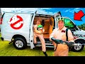 GHOSTBUSTERS Box Fort Car Fort! Catching Real Life Ghosts (Scary)