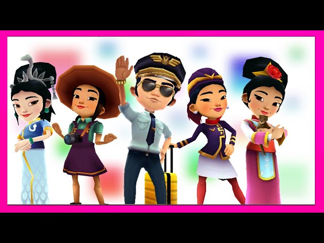 Subway Surfers chinese version todos os personagens 