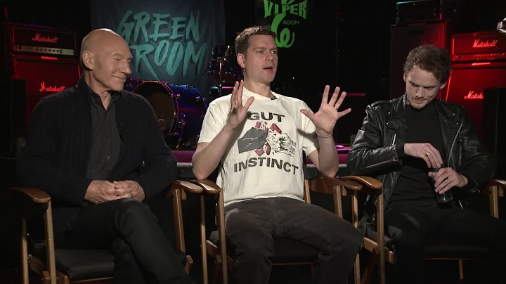 Patrick Stewart, Anton Yelchin & Jeremy Saulnier on GREEN ROOM--Exclusive Interview by Gaia Melikian