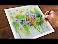 How to Paint Abstract Flower Painting | Abstract Painting for Beginner