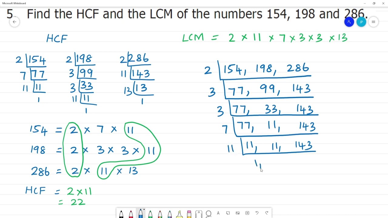 6 TN Maths Term II 1. Numbers Exercise 1.2 5. Find HCF and LCM of