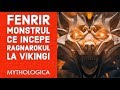 Fenrir, lupul monstru ce aduce Ragnarokul, sfarsitul lumii in mitologia nordica