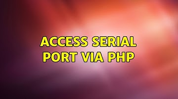 Access serial port via php