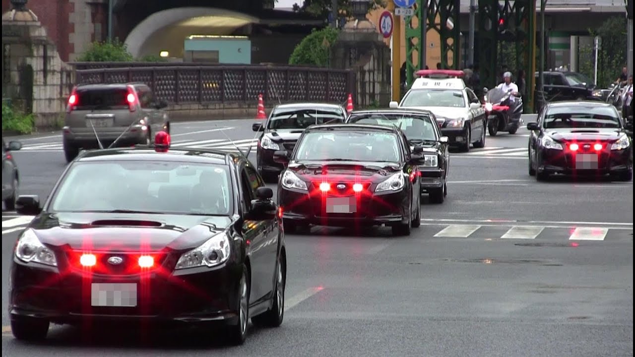 警視庁 警護車 BMレガシィで固めた皇族車列 Police Motorcade SUBARU LEGACY 2013