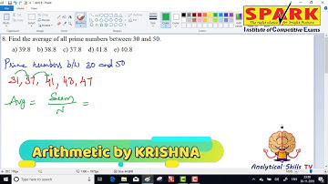 Averages || Question 8| spark institute || easy analytical skills || Descriptive || Krishna sir||