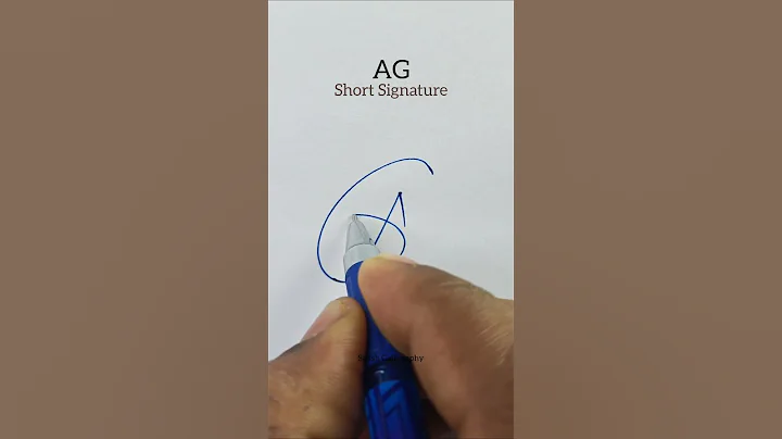 AG Short Signature| Initial Signature #signature @Satish.Calligraphy