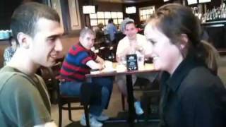 Mahdi Gilbert macks waitress with mentalism