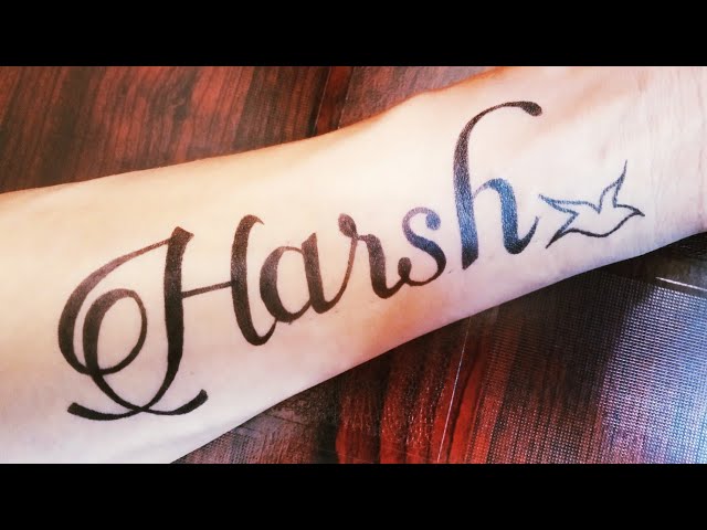 Harshal  tattoo words download free scetch