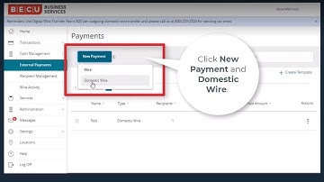 Business Online Banking | Drafting a Domestic Wire Using Dual Control | BECU
