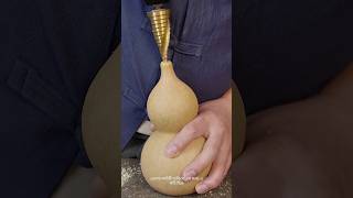 Transcript of Turning Bottle Gourds Into Water Bottle 😨#shorts #viral