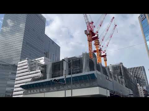 51階249m「東京駅前八重洲一丁目東B地区第一種市街地再開発事業」の様子 2023年8月6日撮影