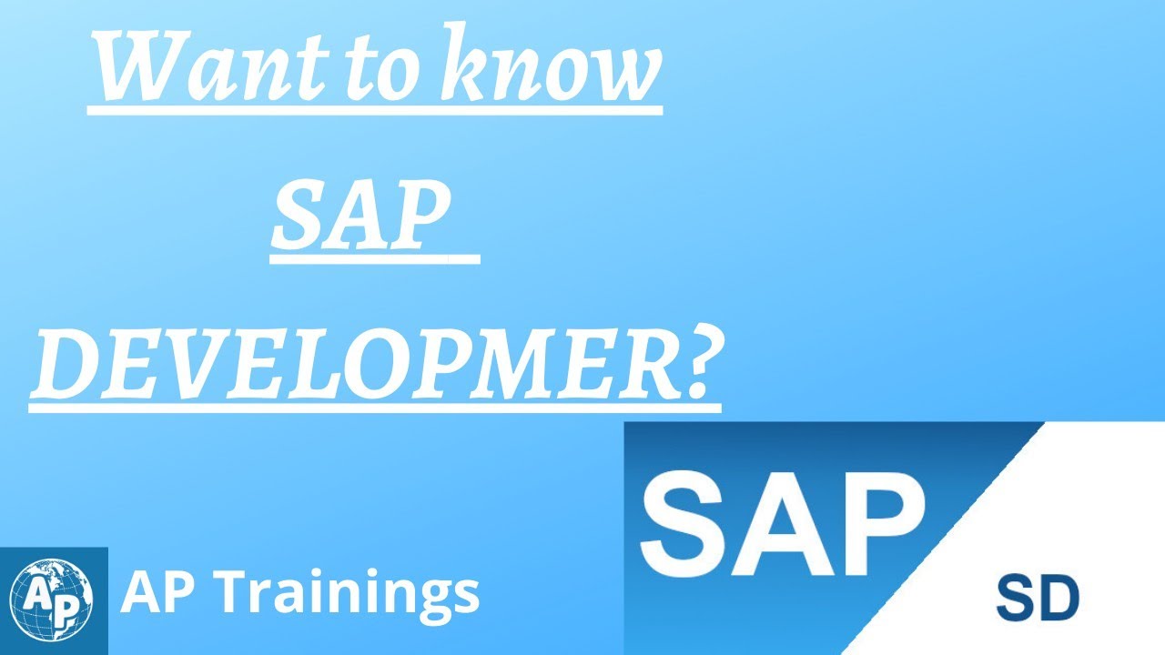 Sap Development Youtube How to become a SAP Developer? - YouTube