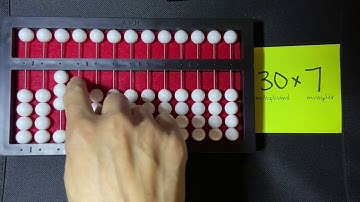 Cranmer Abacus Indirect Method Multiplication: double digit by single digit