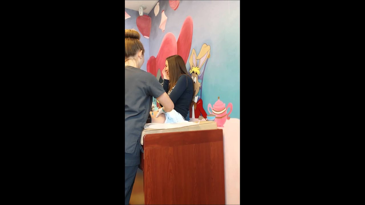 Savannah's meningitis shot.