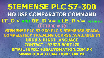 HOW USE DOUBLE WORD COMPARATOR COMMAND IN S7 300 PLC URDU HINDI LECTURE 18