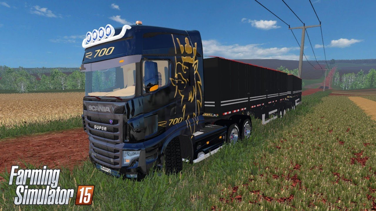 SCANIA BLEU BLACK R700 FS15 - YouTube