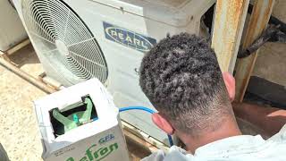 Split Air Conditioner Flushing With R22 Rafrigrant Amresh11 Tech