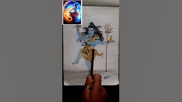 Mahadev drawing 😱🙏 || lord Shiva drawing 👍| #god #mahadev #drawing #shorts 👍