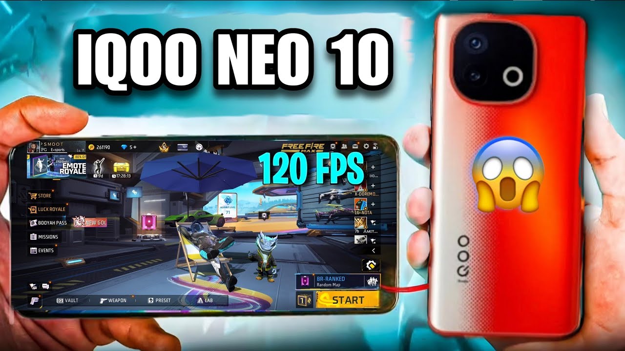 Iqoo Neo 10 Free Fire 120 Fps Ultra Gameplay + Screen Recorder Test | Smooth Performance ! 😱
