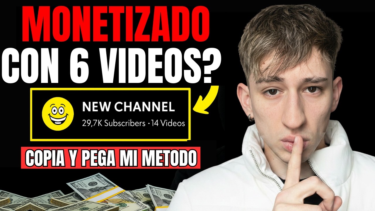 Copia y Pega Este Método para Monetizar tu Canal con 6 Videos l Youtube Faceless con IA