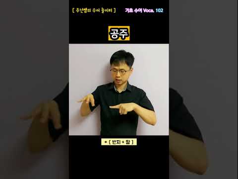[ 기초 수어 Voca ] 102. 공주 - 수화배우기 [주넌쌤의 수어놀이터]