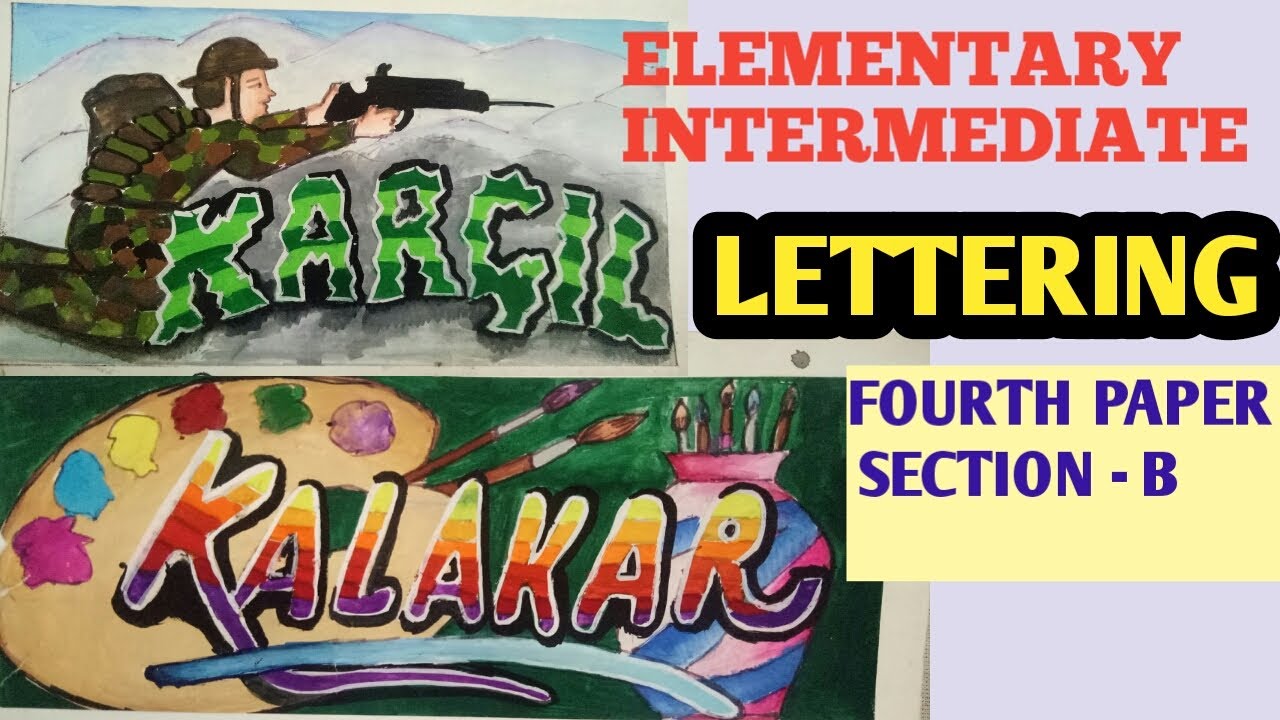 Lettering for Elementary Intermediate Grade exam YouTube