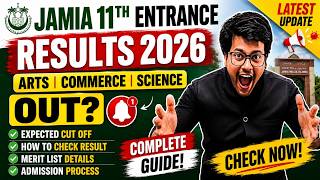 Jamia 11th Entrance Results 2026 | Jamia Arts Commerce Science Results 2026 | Cut off | How to check