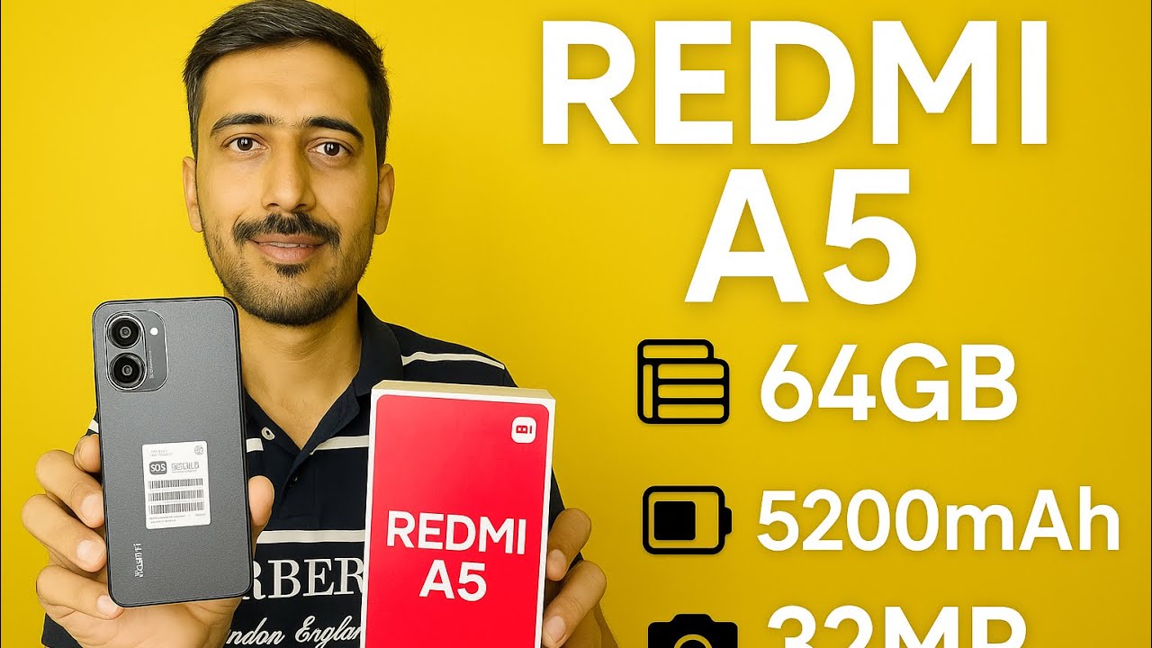 🔥 Redmi A5 Unboxing | 64GB Storage | 5200mAh Battery | 32MP Camera – Best Budget Phone?