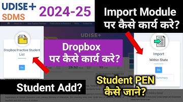 Udise import module 2024-25 | how to import in udise | how to fill udise plus 2024 | Import problem