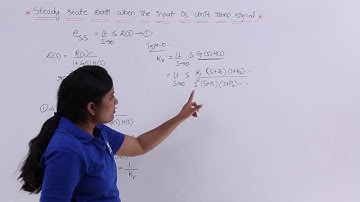 Steady State Error When Input is Unit Ramp Signal