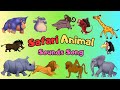 Safari Animal Sounds Song | Alphabet Animal For Kid | Nursery Rhymes | Little Kitten Learn