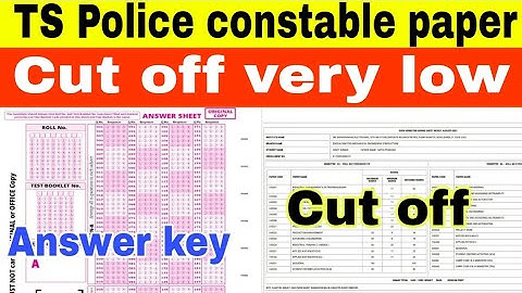 Telangana police constable paper solution|TS police prelims answer key|Telangana police cut off 2022