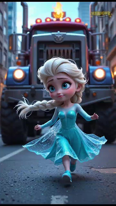 Elsa Runs for Her Life from a Crazy Truck!
