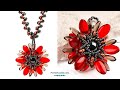 Floral Feast Pendant or Ring - DIY Jewelry Making Tutorial by PotomacBeads