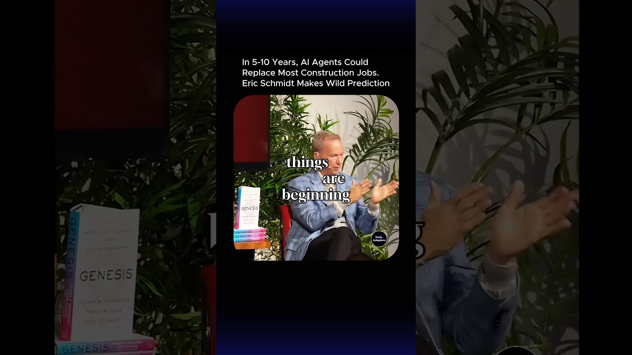 😳Eric Schmidt says AI Agents Replacing Construction Jobs 